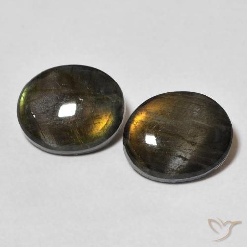 4.33 ct Oval Spectrolite, 10.1 x 8.2 mm From Finland, Photo A