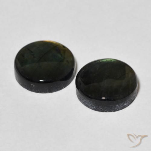 Spectrolite Gemstones in 8 mm (calibrated) Size for Sale, Spectrolite Stones in Multicolor Color
