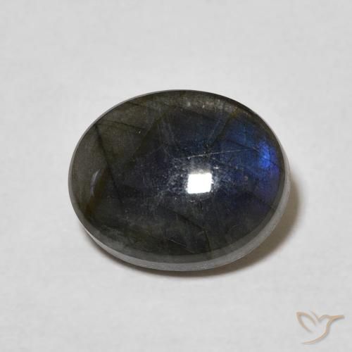 2.12 ct Multicolor Spectrolite Stone, Natural Spectrolite in Oval Cabochon Shape for Sale