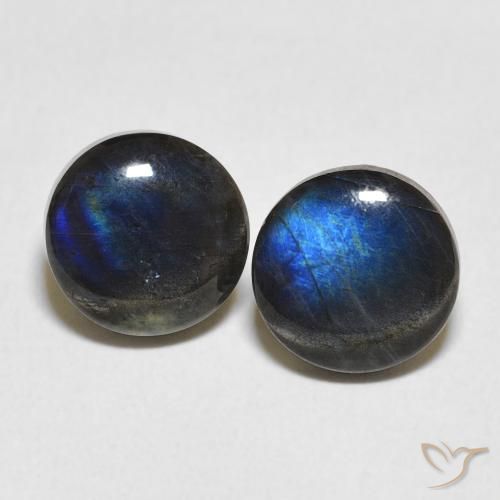 3.73ctw Natural Multicolor Spectrolite, Round, Opaque