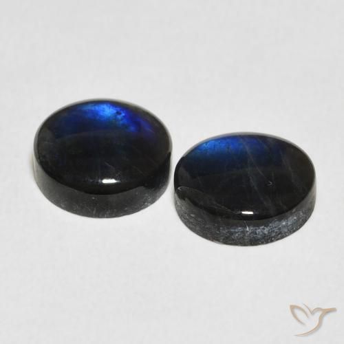 Spectrolite Gemstones in 8 mm (calibrated) Size for Sale, Spectrolite Stones in Multicolor Color