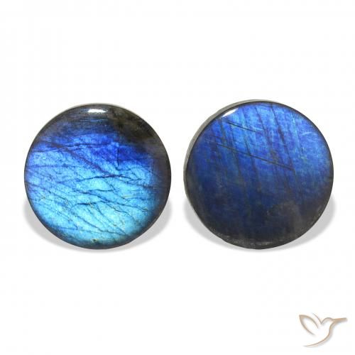 3.61ctw Natural Multicolor Spectrolite, Round, Opaque
