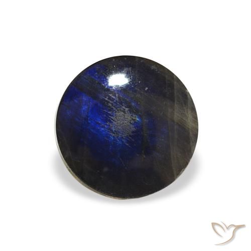 1.25ct Natural Multicolor Spectrolite, Round, Opaque