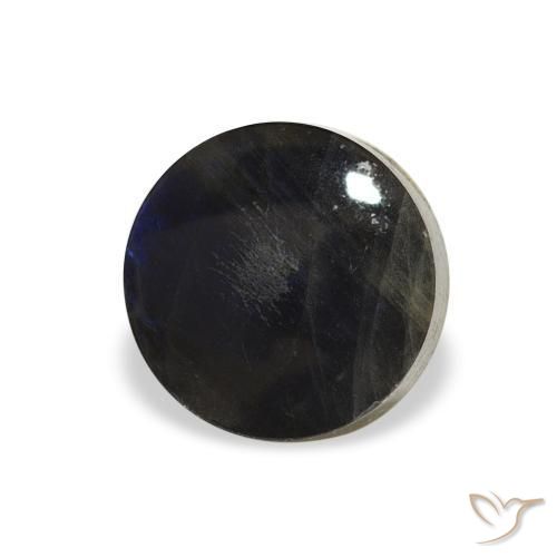1.25 ct Multicolor Spectrolite Stone, Natural Spectrolite in Round Cabochon Shape for Sale
