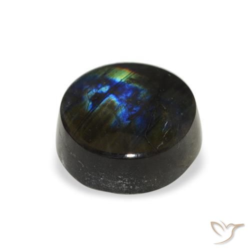 Spectrolite Gemstone in 7 mm (calibrated) Size for Sale, Spectrolite Stone in Multicolor Color