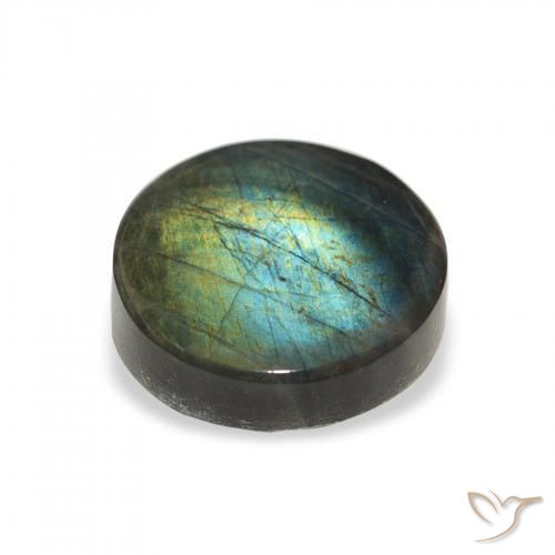 Spectrolite Gemstone in 9 mm (calibrated) Size for Sale, Spectrolite Stone in Multicolor Color
