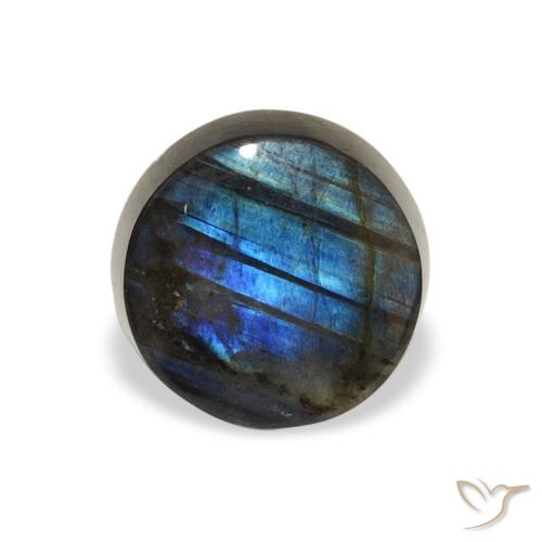1.40ct Natural Multicolor Spectrolite, Round, Opaque