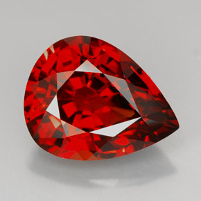 8.83 ct Orange Spessartite Garnet Gemstone, Spessartite Garnet Gem in Pear Facet Shape for Sale.