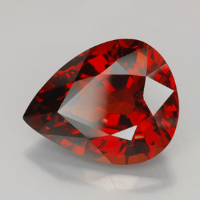 8.83 ct Orange Spessartite Garnet Stone, Natural Spessartite Garnet in Pear Facet Shape for Sale