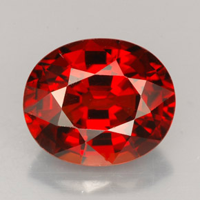 7.22 ct Orange Spessartite Garnet Gemstone, Spessartite Garnet Gem in Oval Facet Shape for Sale.