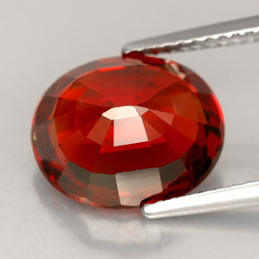 Spessartite Garnet Gemstone in 12 x 10 mm (calibrated) Size for Sale, Spessartite Garnet Stone in Reddish Orange Color