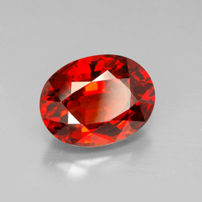 5.81 ct Orange Spessartite Garnet Stone, Natural Spessartite Garnet in Oval Facet Shape for Sale