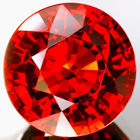 8.88 ct Orange Spessartite Garnet Gemstone, Spessartite Garnet Gem in Round Facet Shape for Sale.