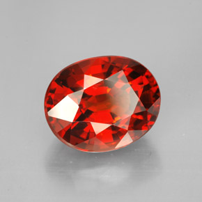 6.74 ct Orange Spessartite Garnet Stone, Natural Spessartite Garnet in Oval Facet Shape for Sale