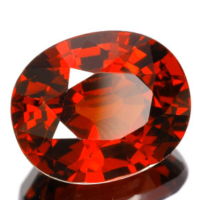 6.63 ct Orange Spessartite Garnet Stone, Natural Spessartite Garnet in Oval Facet Shape for Sale