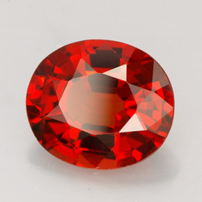 4.57 ct Orange Spessartite Garnet Stone, Natural Spessartite Garnet in Oval Facet Shape for Sale