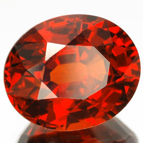 6.01 ct Orange Spessartite Garnet Stone, Natural Spessartite Garnet in Oval Facet Shape for Sale
