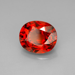 5.24 ct Orange Spessartite Garnet Stone, Natural Spessartite Garnet in Oval Facet Shape for Sale