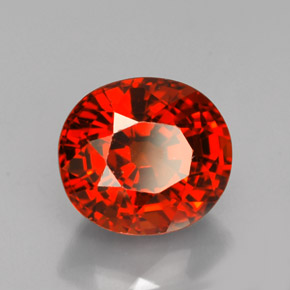 5.00 ct Orange Spessartite Garnet Stone, Natural Spessartite Garnet in Oval Facet Shape for Sale