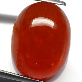 24.88 ct Orange Spessartite Garnet Stone, Natural Spessartite Garnet in Oval Cabochon Shape for Sale