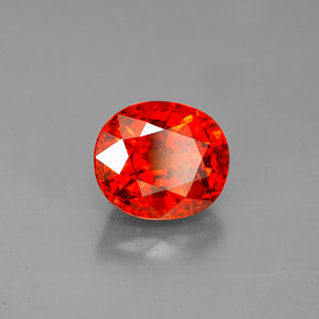 2.80 ct Orange Spessartite Garnet Stone, Natural Spessartite Garnet in Oval Facet Shape for Sale