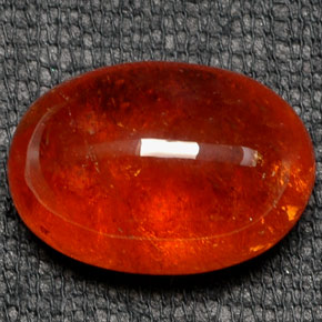 19.29 ct Orange Spessartite Garnet Gemstone, Spessartite Garnet Gem in Oval Cabochon Shape for Sale.