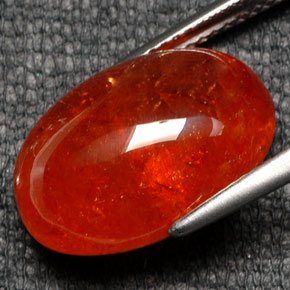 Spessartite Garnet Gemstone in 16.7 x 11.6 mm Size for Sale, Spessartite Garnet Stone in Mandarin Orange Color