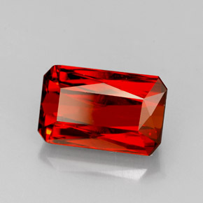 3.79 ct Orange Spessartite Garnet Gemstone, Spessartite Garnet Gem in Octagon / Scissor Cut Shape for Sale.