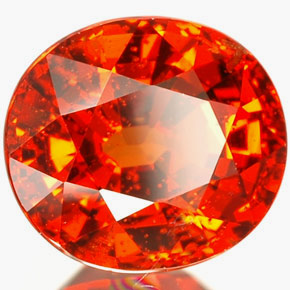 2.94 ct Orange Spessartite Garnet Stone, Natural Spessartite Garnet in Oval Facet Shape for Sale