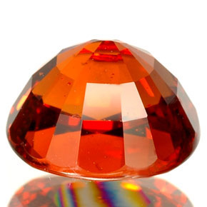 Spessartite Garnet Gemstone in 8.2 x 7.4 mm Size for Sale, Spessartite Garnet Stone in Reddish Orange Color