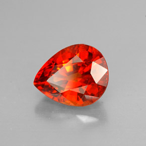 1.91 ct Orange Spessartite Garnet Stone, Natural Spessartite Garnet in Pear Facet Shape for Sale