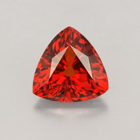 1.85 ct Orange Spessartite Garnet Gemstone, Spessartite Garnet Gem in Triangle Facet Shape for Sale.