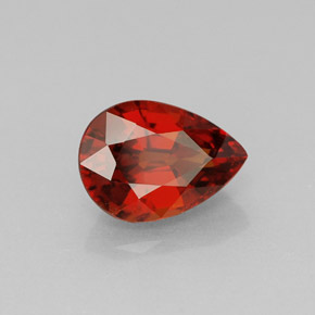 1.98 ct Orange Spessartite Garnet Stone, Natural Spessartite Garnet in Pear Facet Shape for Sale