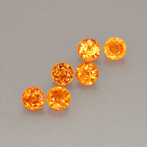 3.62 ct Orange Spessartite Garnet Stone, Natural Spessartite Garnet in Round Facet Shape for Sale