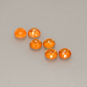 Spessartite Garnet Gemstone in 4.7 mm Size for Sale, Spessartite Garnet Stone in Orange Color