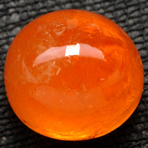 15.44 ct Orange Spessartite Garnet Gemstone, Spessartite Garnet Gem in Oval Cabochon Shape for Sale.