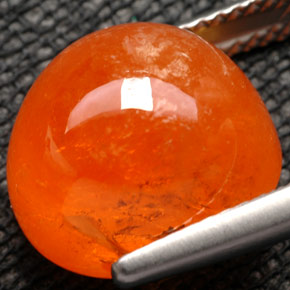 Spessartite Garnet Gemstone in 12.4 x 11.5 mm Size for Sale, Spessartite Garnet Stone in Mandarin Orange Color