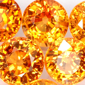 4.06 ct Orange Spessartite Garnet Stone, Natural Spessartite Garnet in Round Facet Shape for Sale
