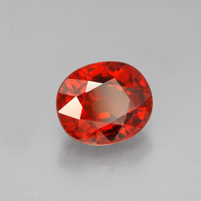 2.77 ct Orange Spessartite Garnet Stone, Natural Spessartite Garnet in Oval Facet Shape for Sale