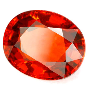 3.01 ct Orange Spessartite Garnet Stone, Natural Spessartite Garnet in Oval Facet Shape for Sale