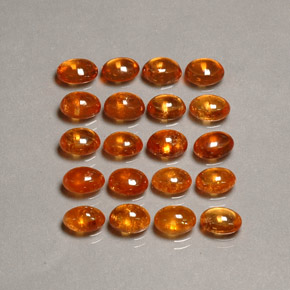 14.93 ct Orange Spessartite Garnet Gemstone, Spessartite Garnet Gem in Oval Cabochon Shape for Sale.