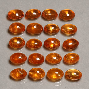 14.93 ct Orange Spessartite Garnet Stone, Natural Spessartite Garnet in Oval Cabochon Shape for Sale