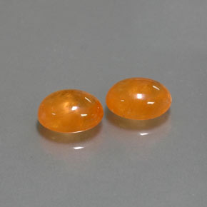 5.27 ct Orange Spessartite Garnet Stone, Natural Spessartite Garnet in Oval Cabochon Shape for Sale