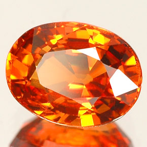 1.74 ct Orange Spessartite Garnet Stone, Natural Spessartite Garnet in Oval Facet Shape for Sale