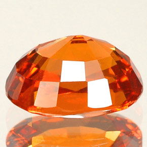 Spessartite Garnet Gemstone in 7.6 x 5.8 mm Size for Sale, Spessartite Garnet Stone in Mandarin Orange Color