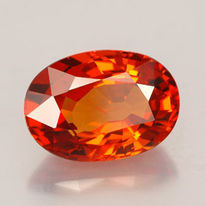 3.51 ct Orange Spessartite Garnet Stone, Natural Spessartite Garnet in Oval Facet Shape for Sale