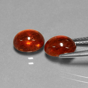 Spessartite Garnet Gemstone in 8.4 x 6.7 mm Size for Sale, Spessartite Garnet Stone in Mandarin Orange Color