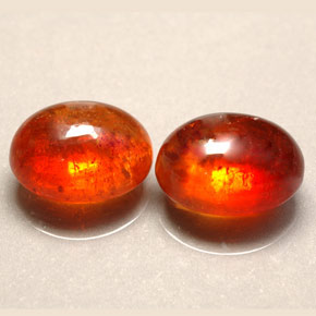 10.40 ct Orange Spessartite Garnet Stone, Natural Spessartite Garnet in Oval Cabochon Shape for Sale