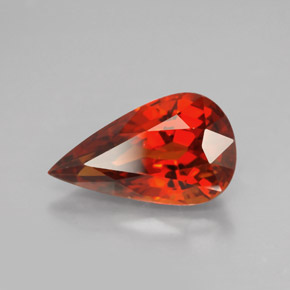 4.03 ct Orange Spessartite Garnet Stone, Natural Spessartite Garnet in Pear Facet Shape for Sale