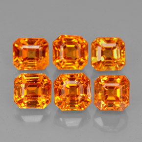 4.09 ct Orange Spessartite Garnet Stone, Natural Spessartite Garnet in Octagon Facet Shape for Sale